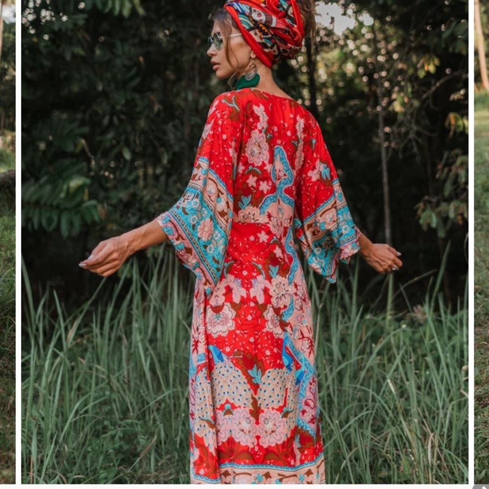 New Bohemian Floral Midi Maxi Dress - Picture 5 of 14